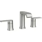 Genta 8 in. Widespread 2-Handle Bathroom Faucet in Spot Resist Brushed Nickel(Valve Included)