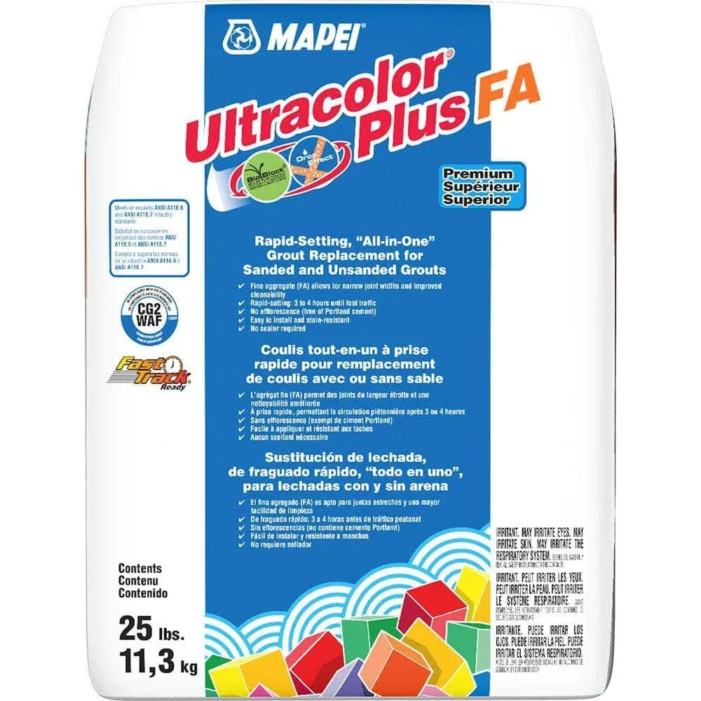 Mapei Ultracolor Plus Fa 25-lb Frost All-in-One Grout