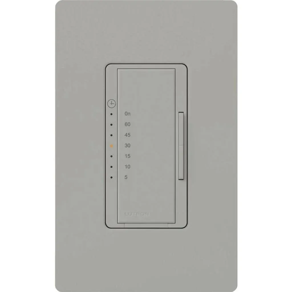 Lutron Maestro Countdown Timer Switch for Fans and Lights, 3A/150-Watt LED Bulbs, Single-Pole/Multi-Location | MA-T51MN-BR | Brown