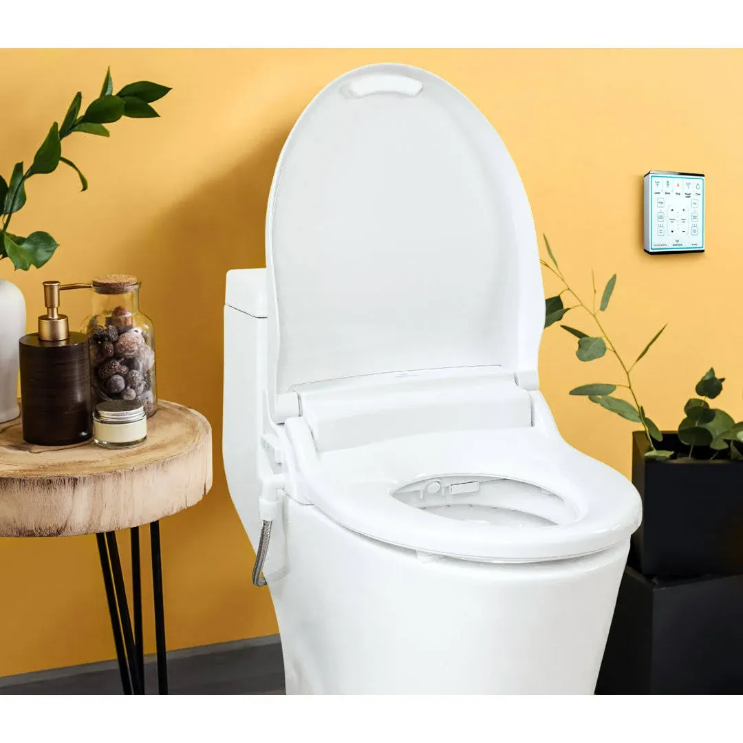 BidetMate 1000 Series Warm Water Heated Electronic Smart Toilet Seat Bidet with Remote