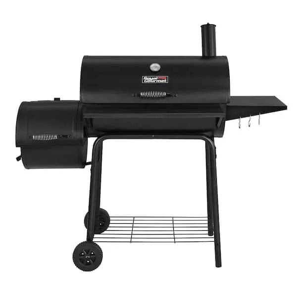 Royal Gourmet CC1830S 30" BBQ Charcoal Grill and Offset Smoker | 811 Square Inch cooking surface, Outdoor for Camping | Black