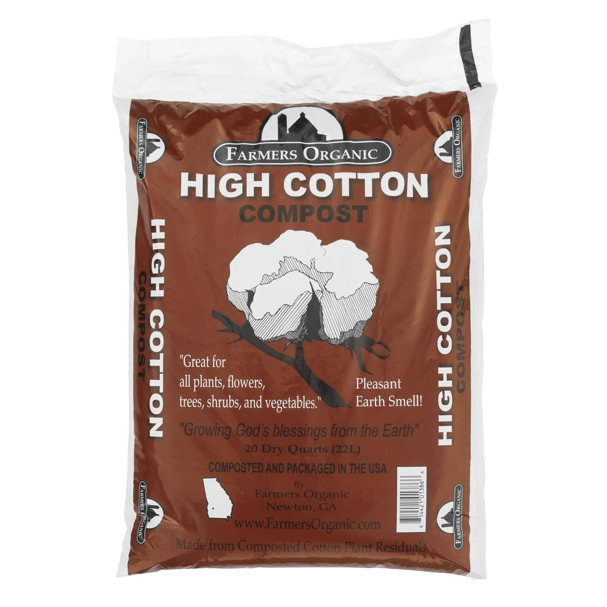 Farmers Organic High Cotton Compost, 20 Quart Bag