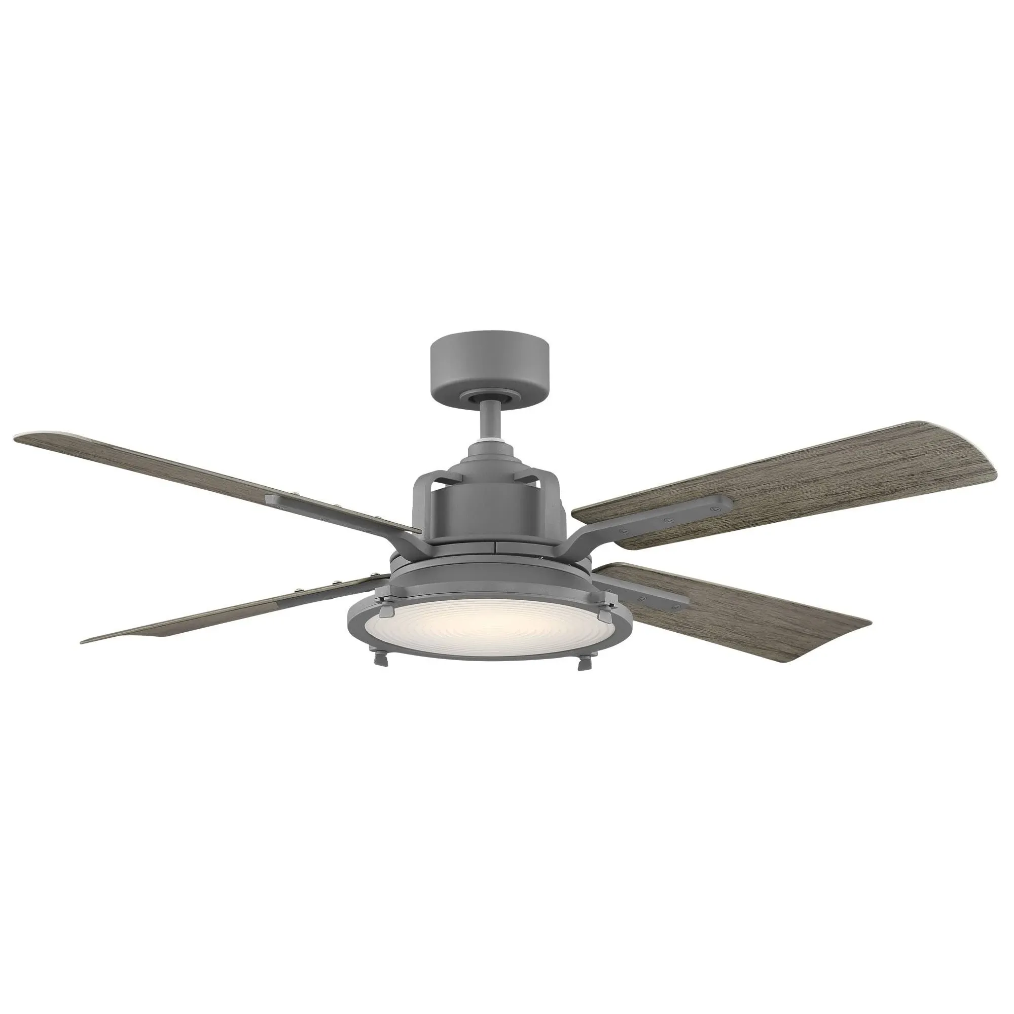 Modern Forms FR-W1818-56L-OB/DW Nautilus 56in Indoor/Outdoor Ceiling Fan Graphite Weathered Wood with 3000K LED Light Works with Alexa and IOS/Android App