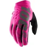 100% Brisker Cold Weather Glove Neon Pink L