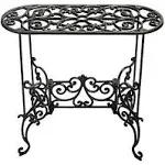 Sungmor Heavy Duty Cast Iron Potted Plant Stand Garden Table - 22.6in. 1 Tier Metal Stands - Decorative & Vintage Style Indoo