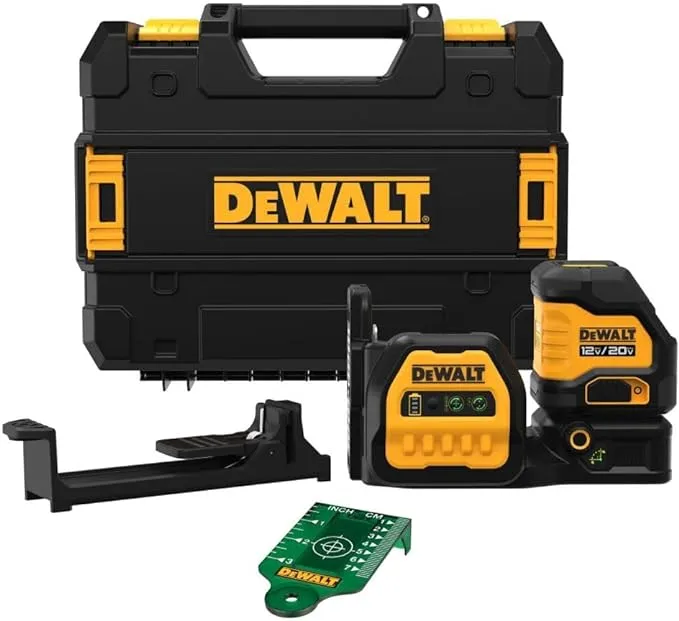 DEWALT 20V/12V MAX Laser Level, Cross Line Laser, Green, Bare Tool Only (DCLE34020GB)