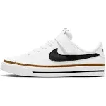 Kids' Nike Court Legacy Shoes Little 2 White/Black/Ochre