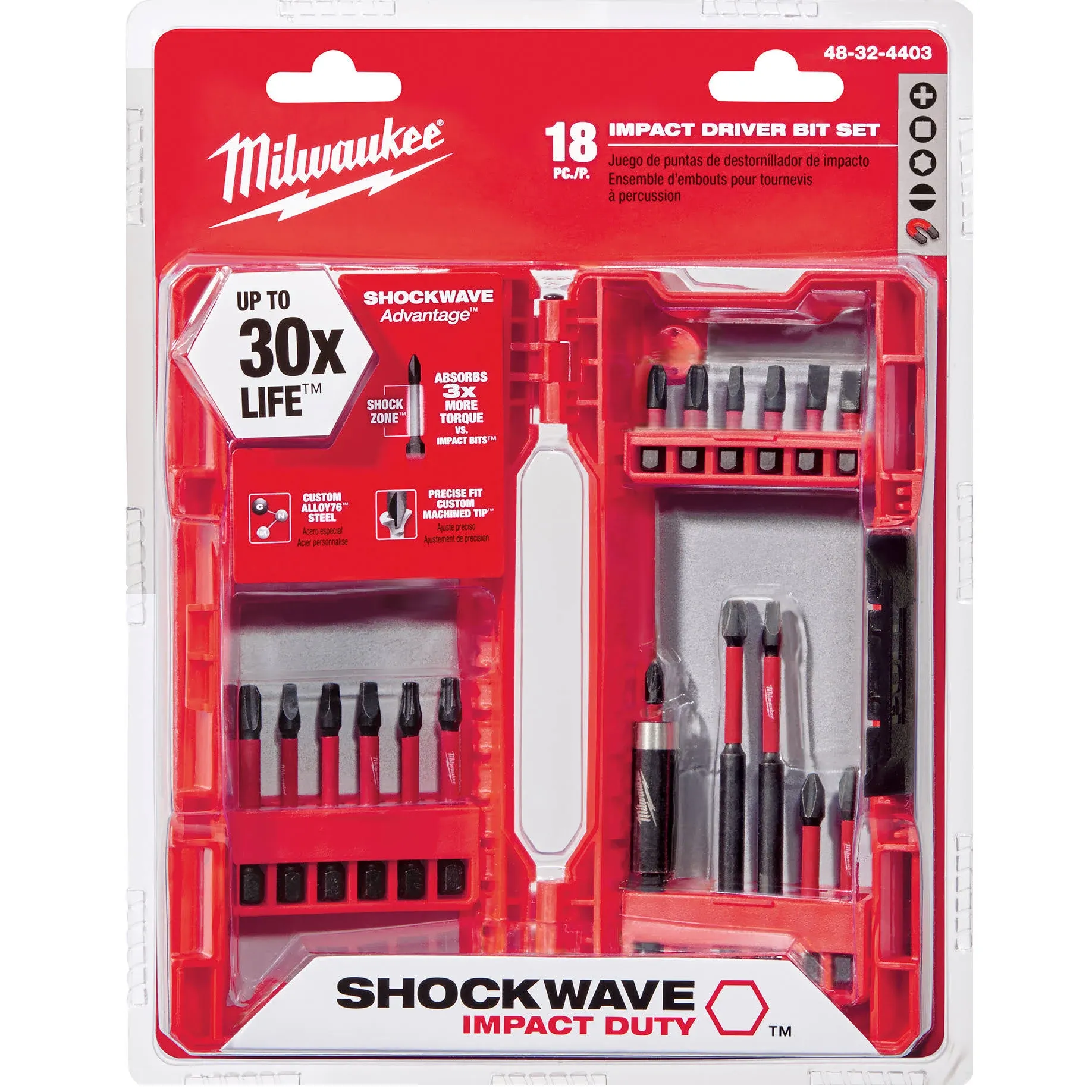 Milwaukee Shockwave Impact Driver Bit Set 48-32-4403