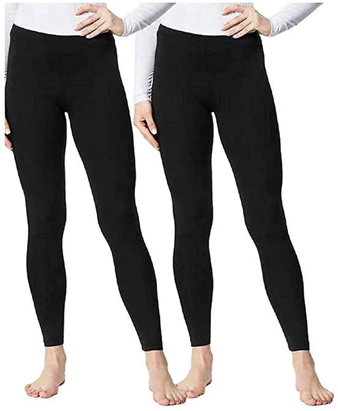 32 DEGREES HEAT WOMENS 2 PACK ULTRA LIGHT BASE LAYER PANTS LEGGINGS(BLACK<wbr/>,S) NWT