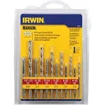 Irwin Hanson High Speed Steel SAE Drill and Tap Bit Set 13 pc