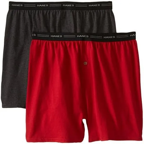 Hanes Mens M (32-34) 2 ct. Tagless Boxers Solid