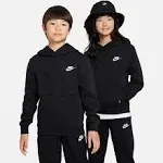 Nike Sportswear Juniors' Club Fleece Pullover Hoodie Black / White