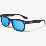 Ray-Ban Junior 47mm Wayfarer Mirrored Sunglasses in Black/Blue Mirror at Nordstrom