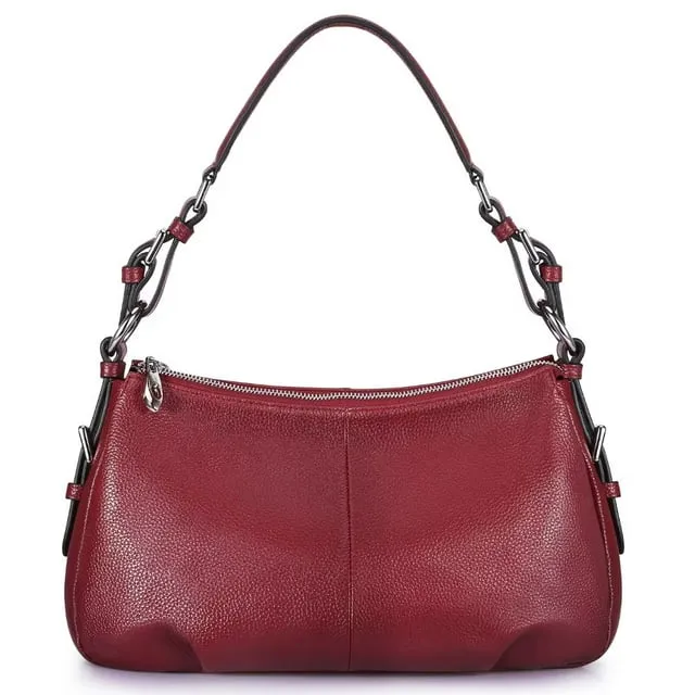 S-Zone Womens Hobo Genuine Leather Shoulder Bag Top-handle Handbag Womens Purses