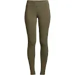 NWT Lands End Womens Tummy Control Legging Pants Olive Size L 12-14  $80 KK207