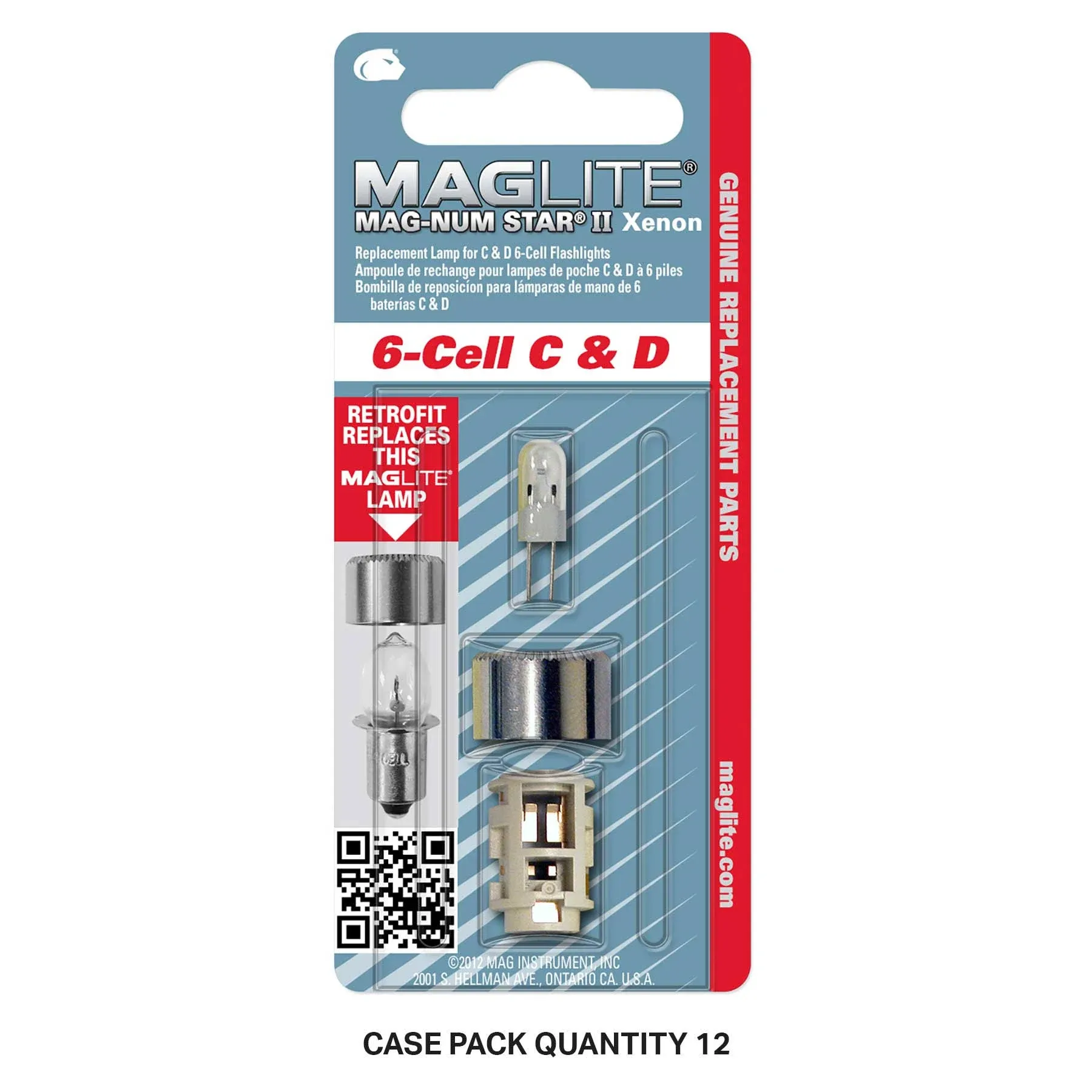 Mag-Lite Mag-num Star Krypton Bulb for 6-Cell C+D Alkaline Battery LMSA601 *NEW