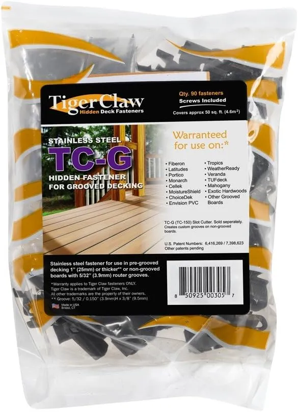 Tigerclaw Hidden Deck Fastener 90