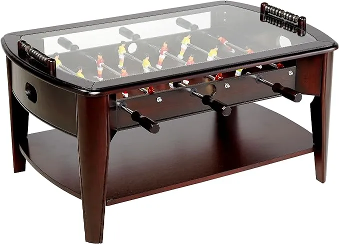 Barrington 42” Foosball Coffee Table with Accessories - Brown