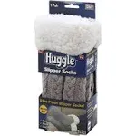 Huggle Slipper Socks Ultra Plush Fleece Non-Slip Charcoal Gray One Size Fits All