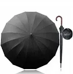 Royal Walk Windproof Large Umbrella for Rain 54 inch Automatic Open for 2 Persons Wind Resistant Big Golf Umbrellas for Adult Men Women Classic