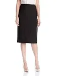 Kasper Crepe Pencil Midi Skirt - Black 12