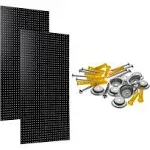 Triton Products (2) Wall Ready Black Pegboards 24"W x 1/4"D x 42"H H.D. High Density Fiberboard PEG2-BLK