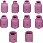 RIVERWELD TIG Gas Lens Alumina Nozzle Ceramic Cups Large Jumbo Assort Size Kit 53N87#12 3/4" 53N88#10 5/8" 53n89#15 57n74#8 1/2" 57n75#6 Fit SR DB