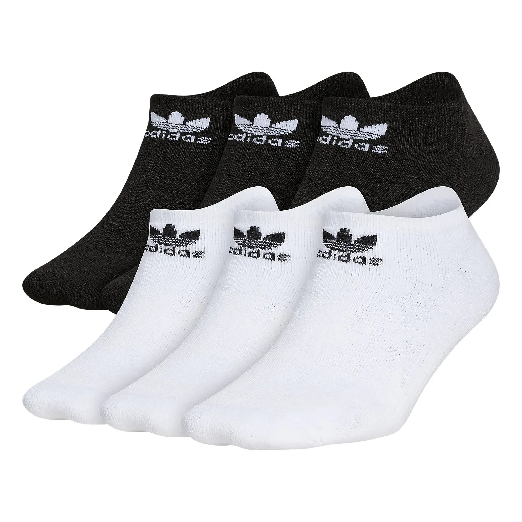 adidas Originals Kids-Boy's/Girl's Trefoil Cushioned No Show Socks (6-Pair)