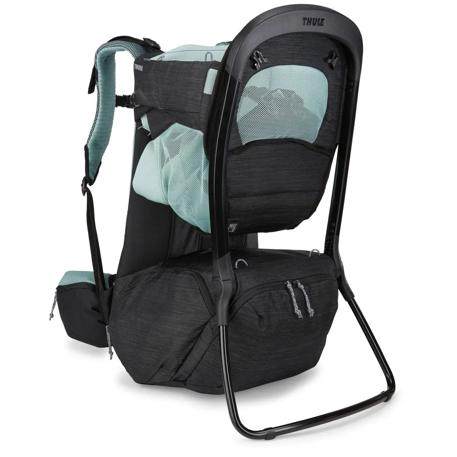 Thule Sapling Child Carrier Backpack - Machine Washable Seat - Self-Standing Frame - Adjustable padded straps for parents - Ergonomic seat with under-leg support for child - UPF 50 Sunshade