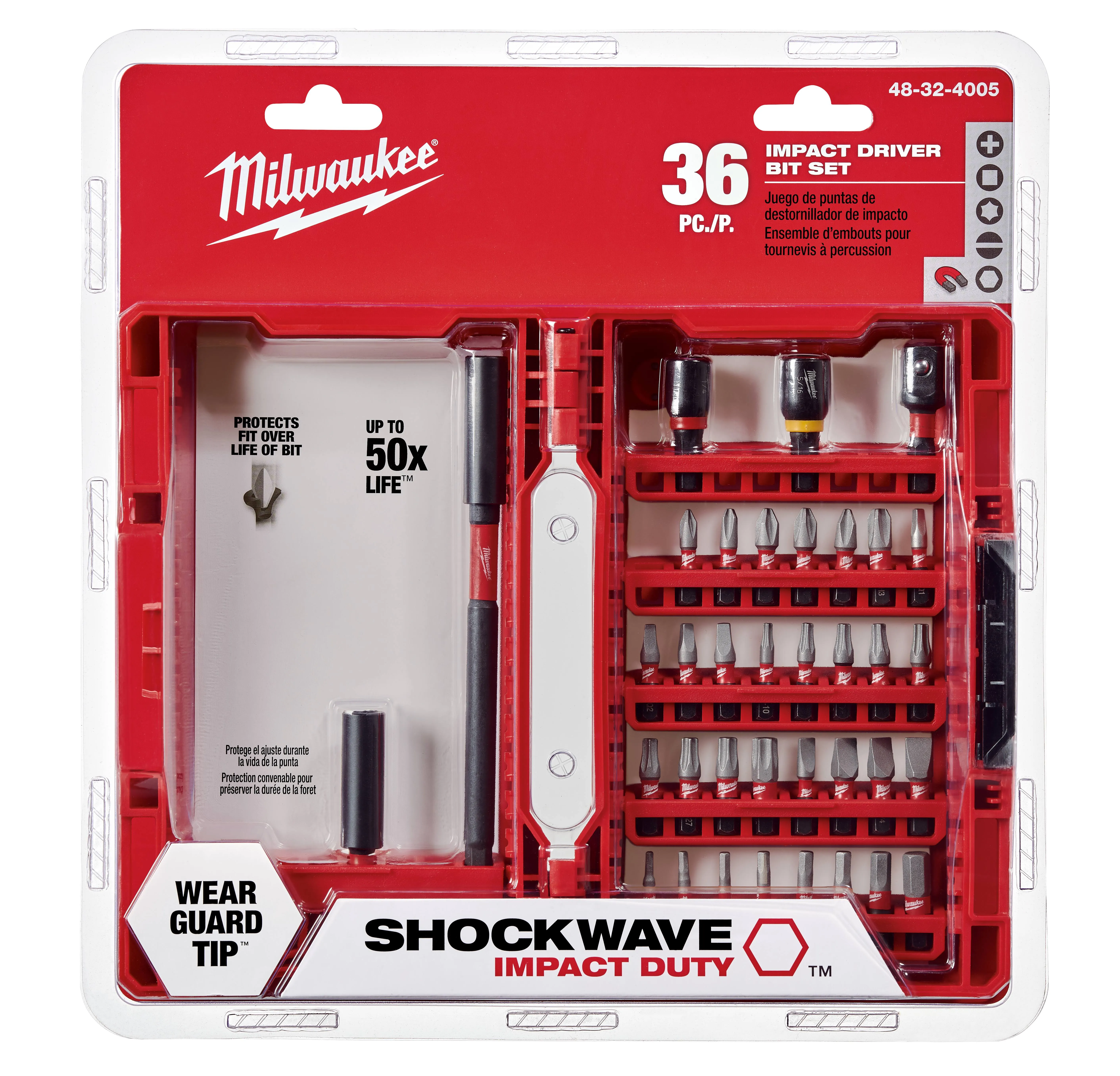 Milwaukee 48-32-4005 - 36 Piece Shockwave Impact Driver Bit Set