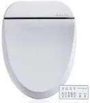 Elongated Electronic Bidet Toilet Seat - Heated, Unlimited Warm Water, Remote Co