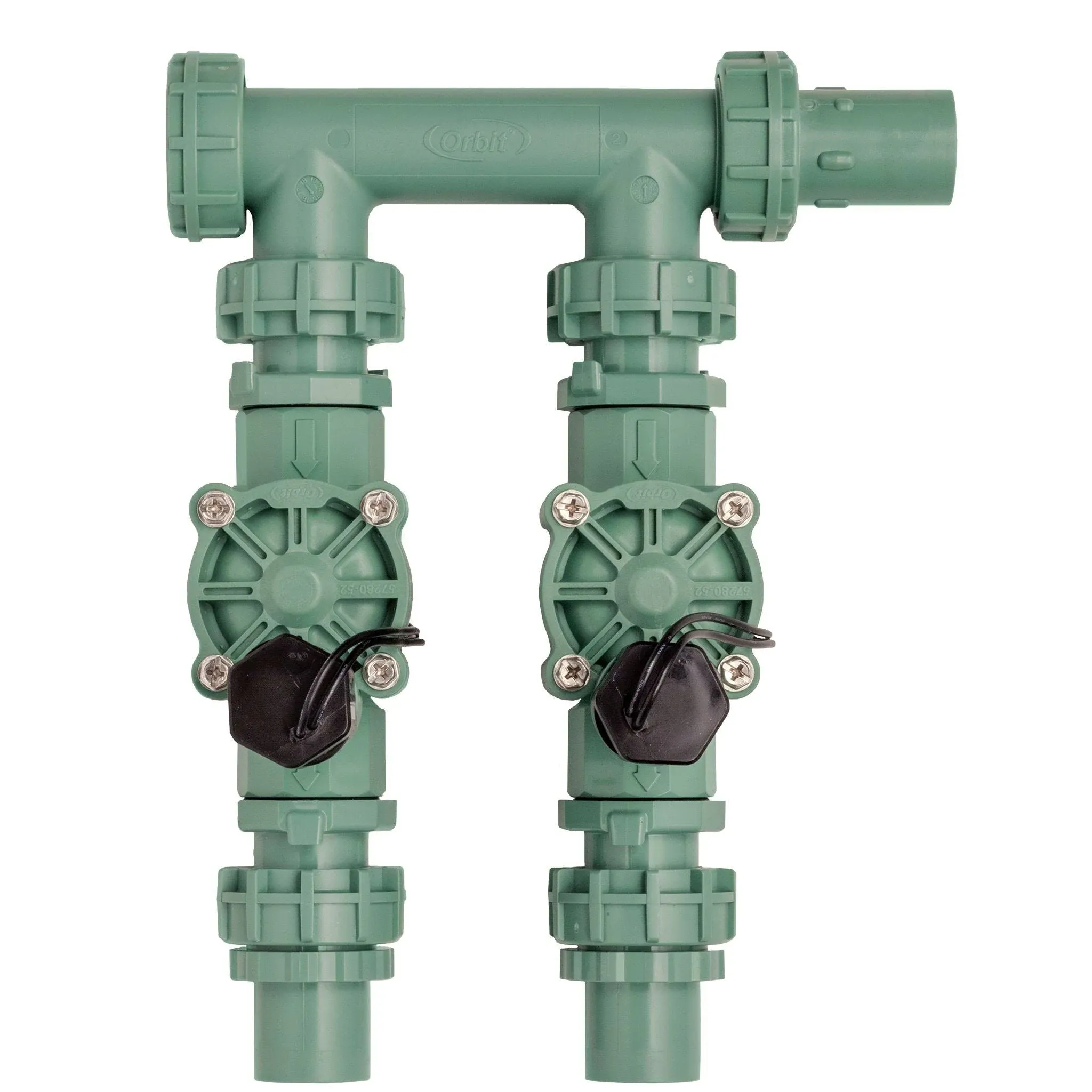 Orbit 2-Valve Preassembled Irrigation Manifold with Easy Wire