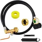 Lapert Upgraded Propane Refill Adapter Hose 36 Propane Extension Refill Hose with Gauge and OnOff Control Valve for 1lb Propane