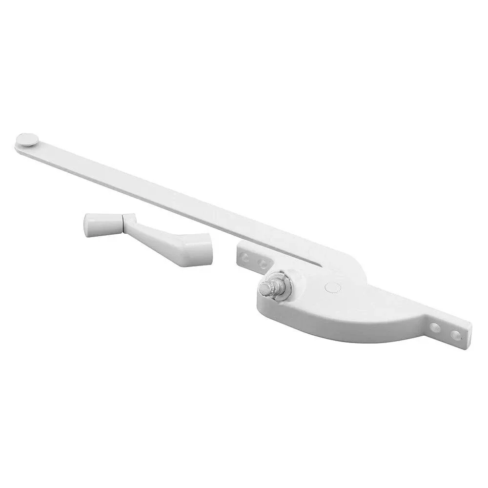 PRIME-LINE Window Operator: Crank, Handle Included, Right-Hand, Frame, White, 4 3/4 in Base Lg