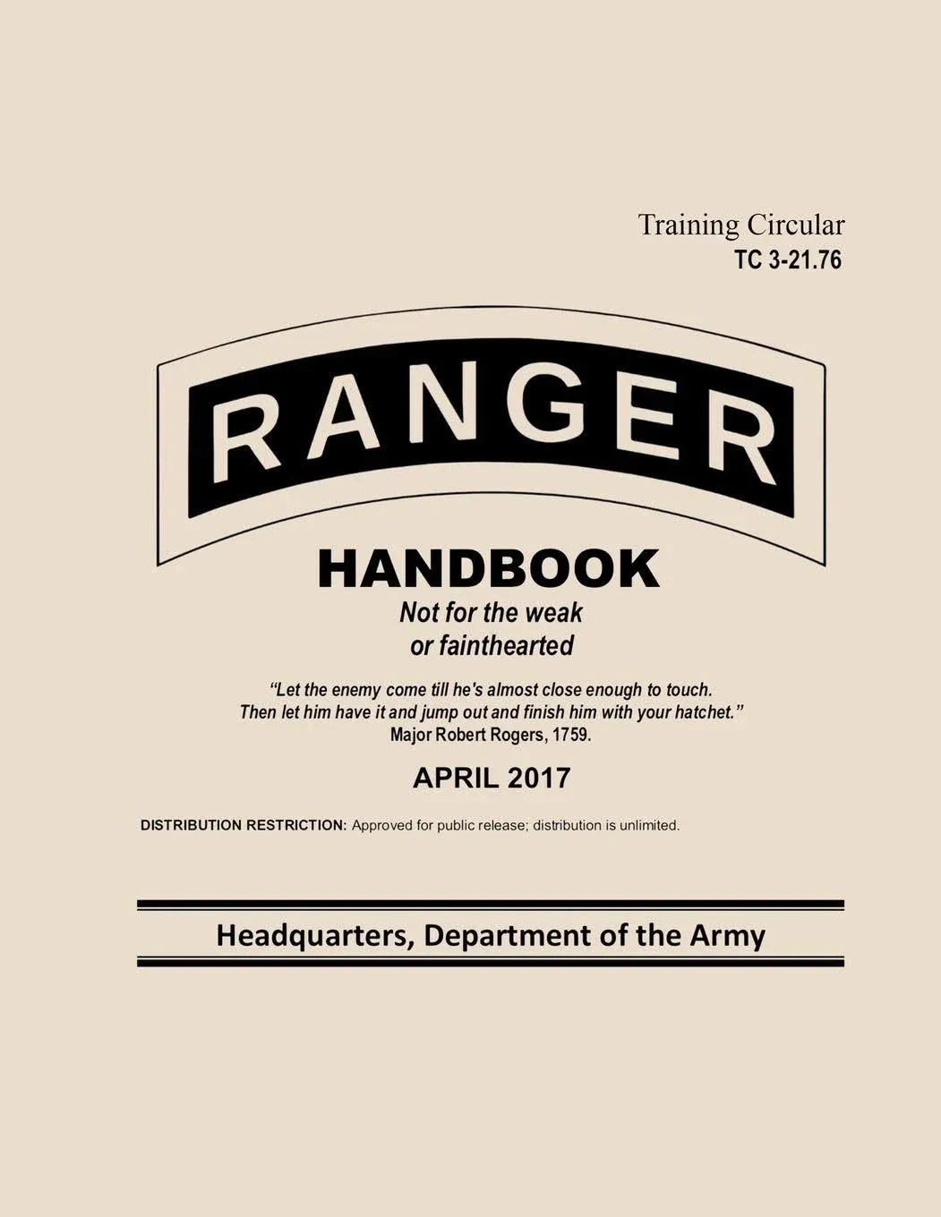 Ranger Handbook Training Circular TC 3-21.76: April 2017 [Book]