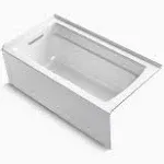 Kohler Archer 60" x 32" Alcove bath with integral apron and Drain