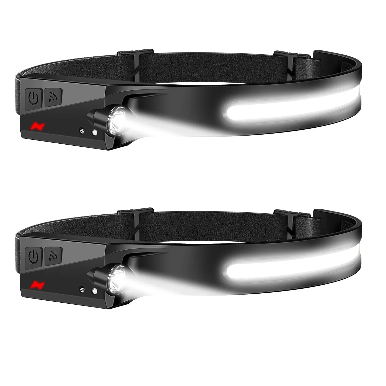 GoZebra Headlamp Rechargeable, Super Bright 230A Wide Beam LED Headlamp Motion ...