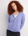 Hanes ComfortSoft Ecosmart Women's Fleece Full-Zip Hoodie Sweatshirt, Sizes S-xxl, Blue