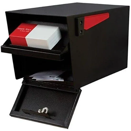 Mail Boss 7506 Mail Manager Locking Security Mailbox, Black