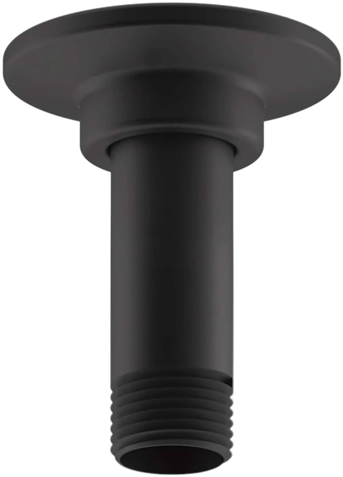 7396-BL Shower Arm and Flange, Matte Black