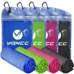 YQXCC 4 Pack Cooling Towel (47"x12") Ice Towel for Neck, Microfiber Cool Towel, Soft Breathable Chilly Towel for Yoga, Sports, Golf, Gym, Camping, Running, Fitness, Workout & More Activities