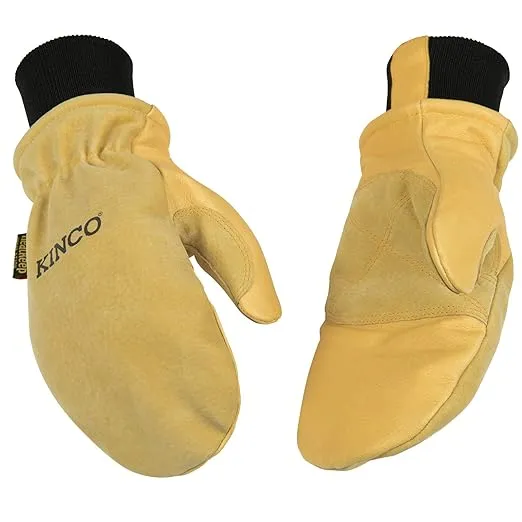 KINCO 901T Winter  Premium Leather Work and Ski Mitt with Nikw