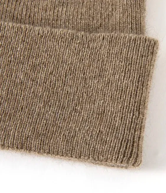 Unisex 100% Pure Cashmere Beanie, Ribbed Cuffed Hat Warm Soft with Gift Box for Women and Men