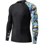 Huge Sports Men's Splice UV Sun Protection Long Sleeve Rash Guard