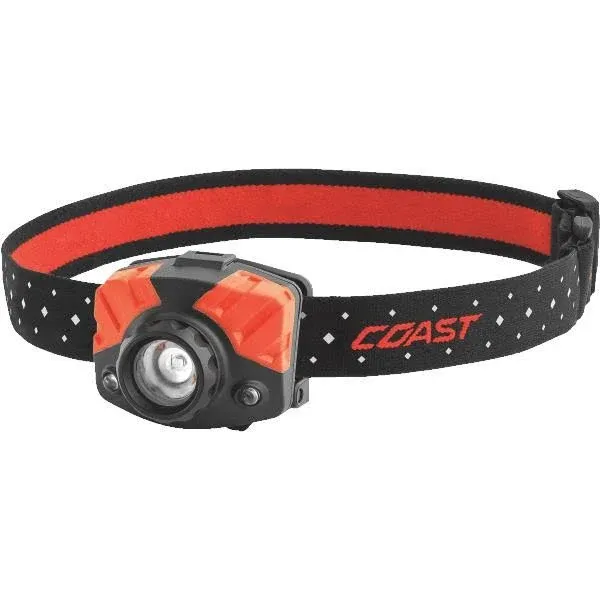 Headlamp w/Batteries 435 Lumen Dual Color LED w/Twist Focus, FL75, Weather Proof