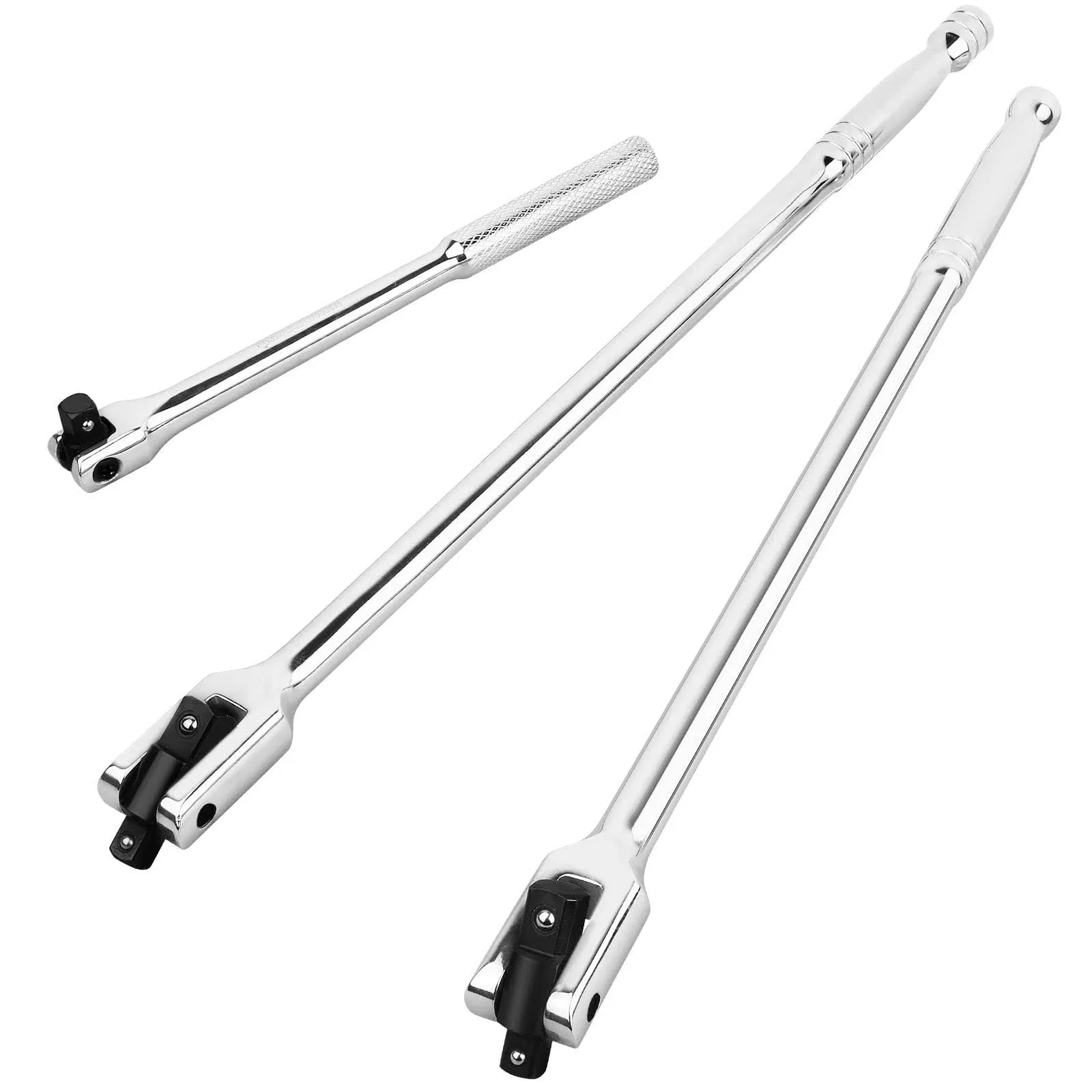 3pcs Breaker Bar Set Dual Drive 1/2&#034; And 3/8&#034; For 15inch And 18inch 10inch Short