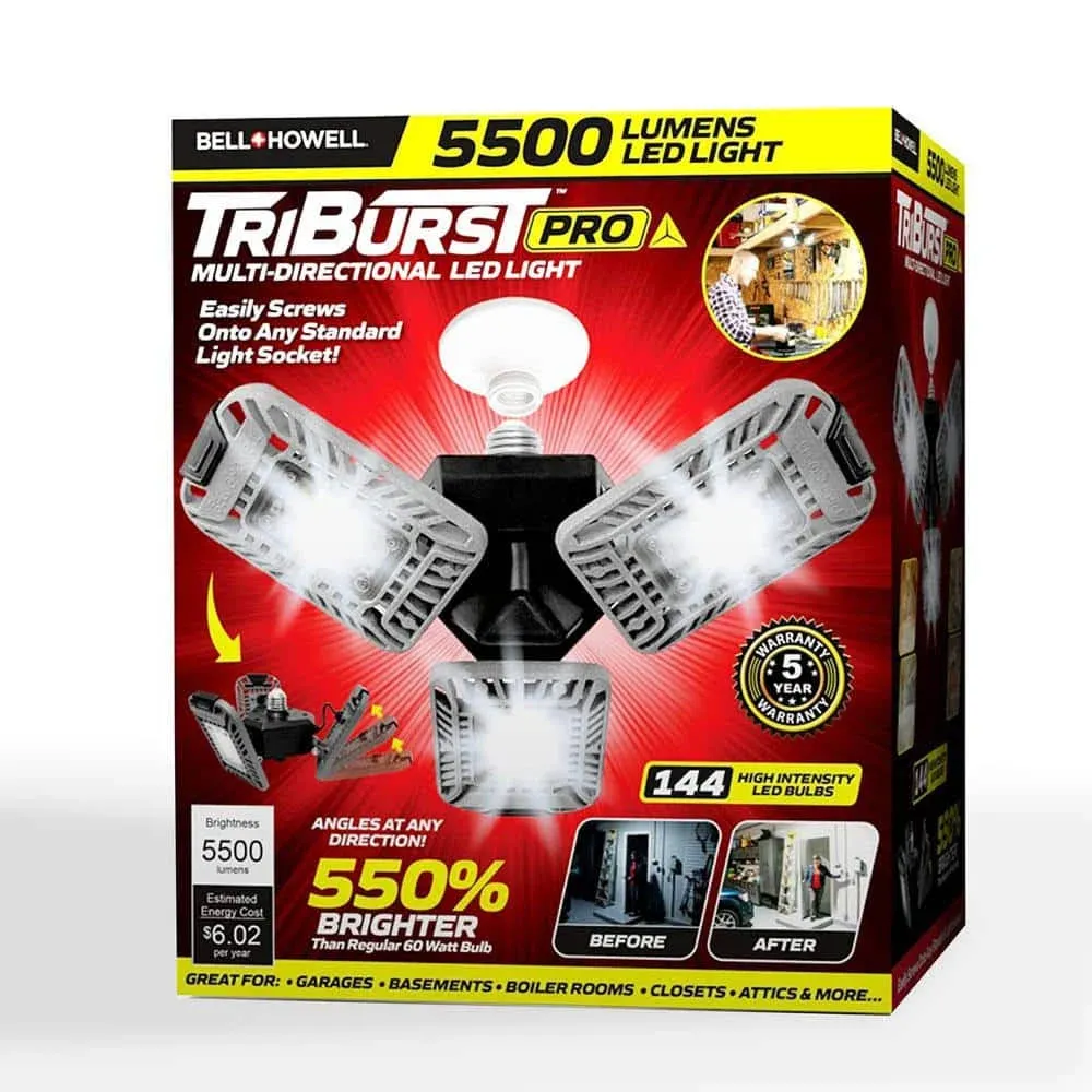 Bell + Howell Triburst Pro 5500 Lumens Multi-Directional LED Ceiling Light