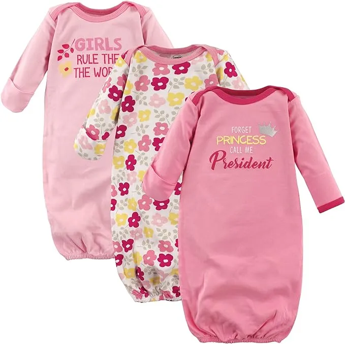 Luvable Friends Baby Girls' Cotton Gowns