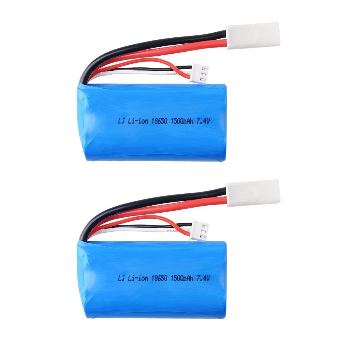 2 pcs 7.4V 1500Mah EL-2P Plug li-on Battery for FT009 RC Boat Toys