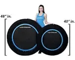 LEAPS & REBOUNDS 40" Mini Fitness Trampoline & Rebounder Gym Equipment, Blue